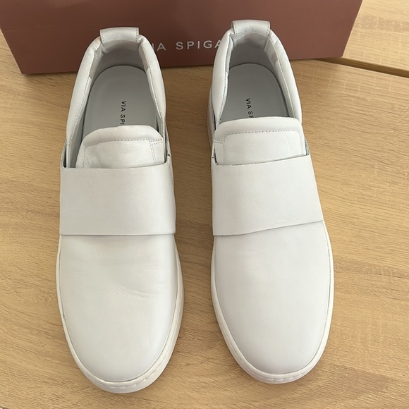NIB Via Spiga Ryder Slip On Leather Sneakers - Picture 5 of 11